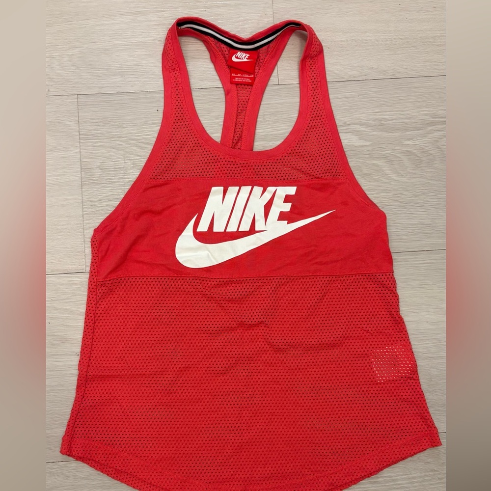 Nike Red Mesh Top